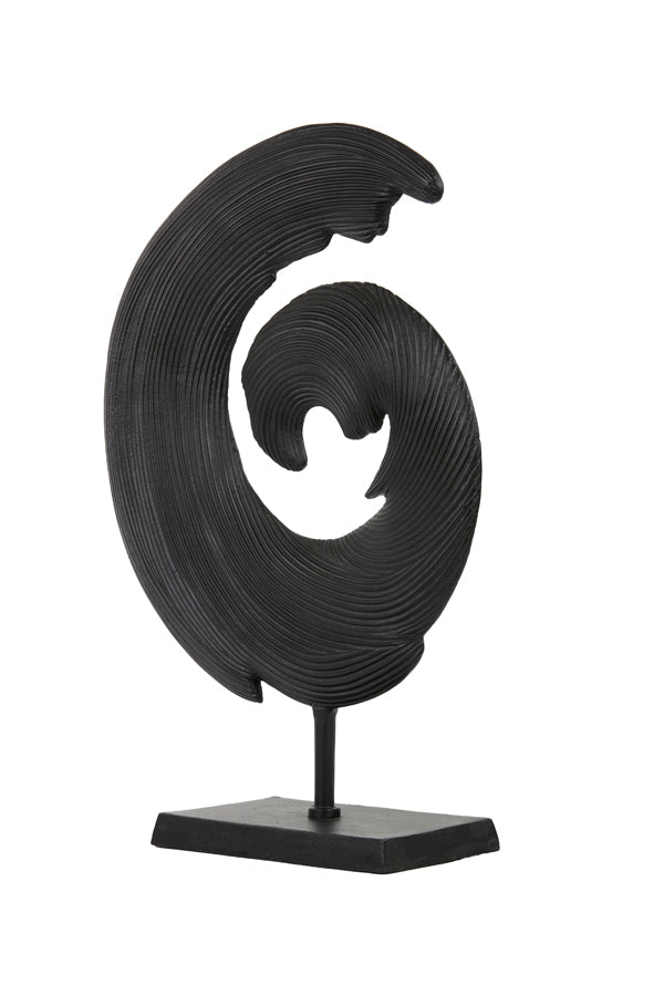 Shwiba Large Ornament on Base - Matt Black Finish