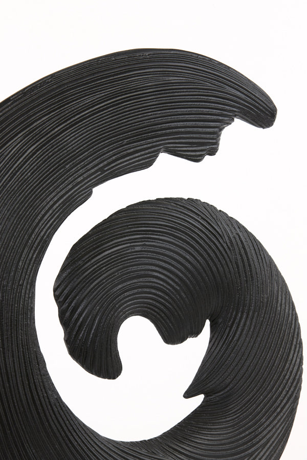Shwiba Large Ornament on Base - Matt Black Finish