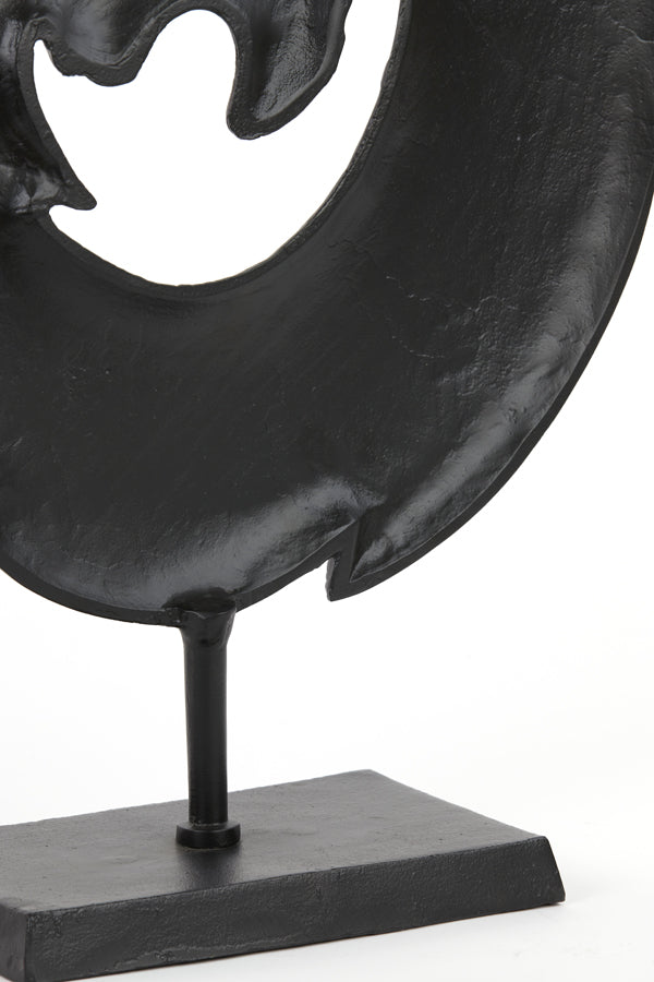 Shwiba Large Ornament on Base - Matt Black Finish