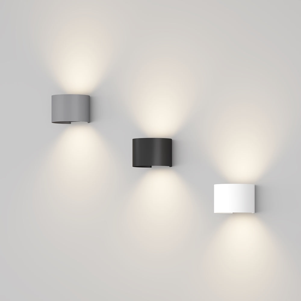 Fulton LED Up/Down Outdoor Wall Light- Black/ White Finishes