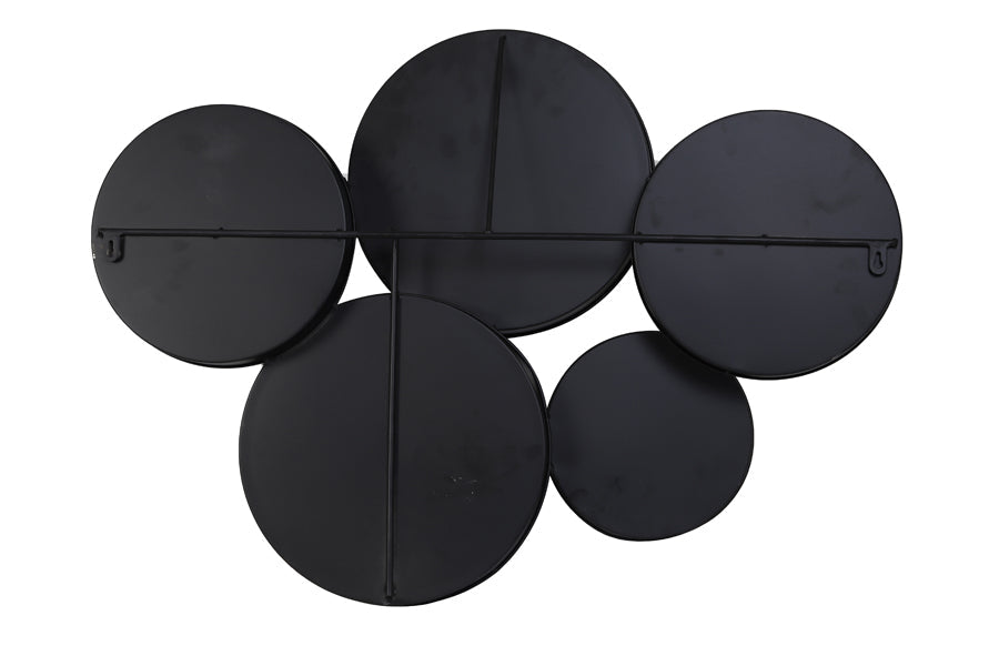 Sianna Round Mirror - Matt Black Finish