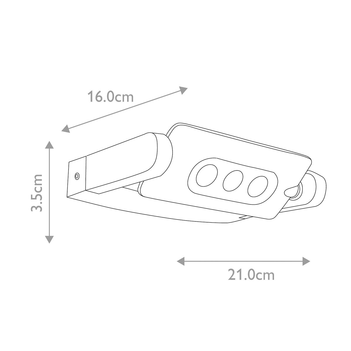 Sigmund 3/6Lt Wall Light - Graphite Integrated LED IP65