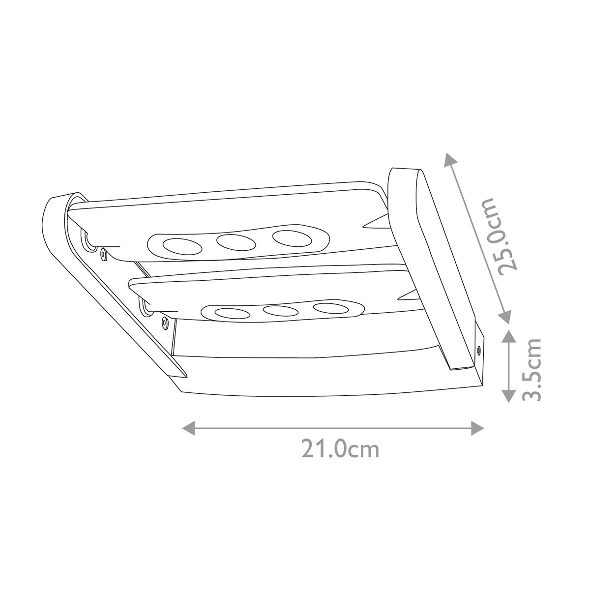 Sigmund 3/6Lt Wall Light - Graphite Integrated LED IP65