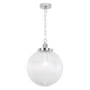 Silvia Ribbed/Textured Glass 1Lt Pendant - Various Styles & Sizes