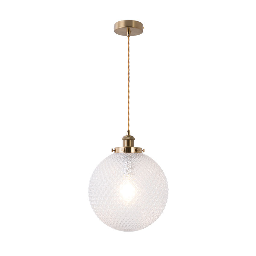 Silvia Ribbed/Textured Glass 1Lt Pendant - Various Styles & Sizes