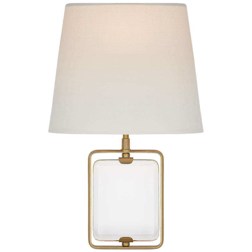 Henri Framed Jewel Sconce- Polished Nickel/ Antique Brass