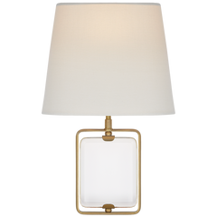 Henri Framed Jewel Sconce- Polished Nickel/ Antique Brass