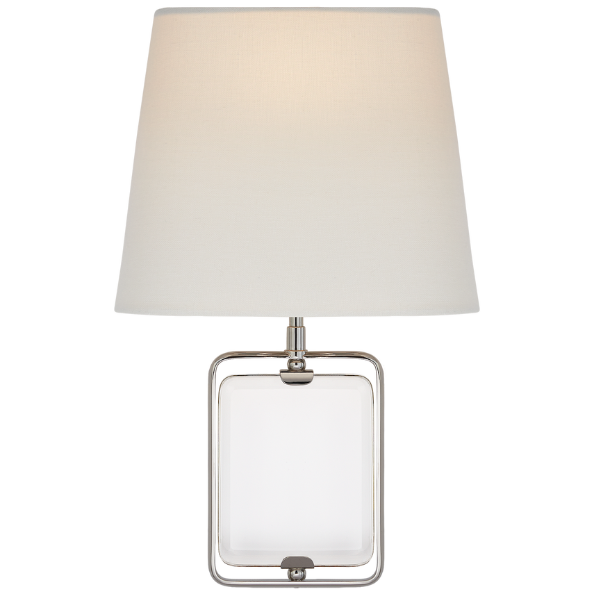 Henri Framed Jewel Sconce- Polished Nickel/ Antique Brass