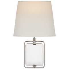 Henri Framed Jewel Sconce- Polished Nickel/ Antique Brass