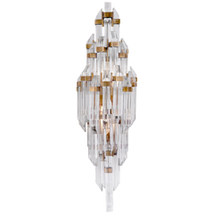 Adele Sconce-Antique Brass/ Polished Nickel Finish