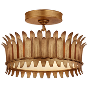 Leslie 12"/16"/21" Semi-Flush- Gilded Iron Finish