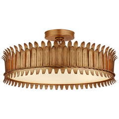 Leslie 12"/16"/21" Semi-Flush- Gilded Iron Finish
