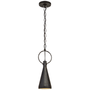 Limoges Pendant- Plaster White/ Aged Iron