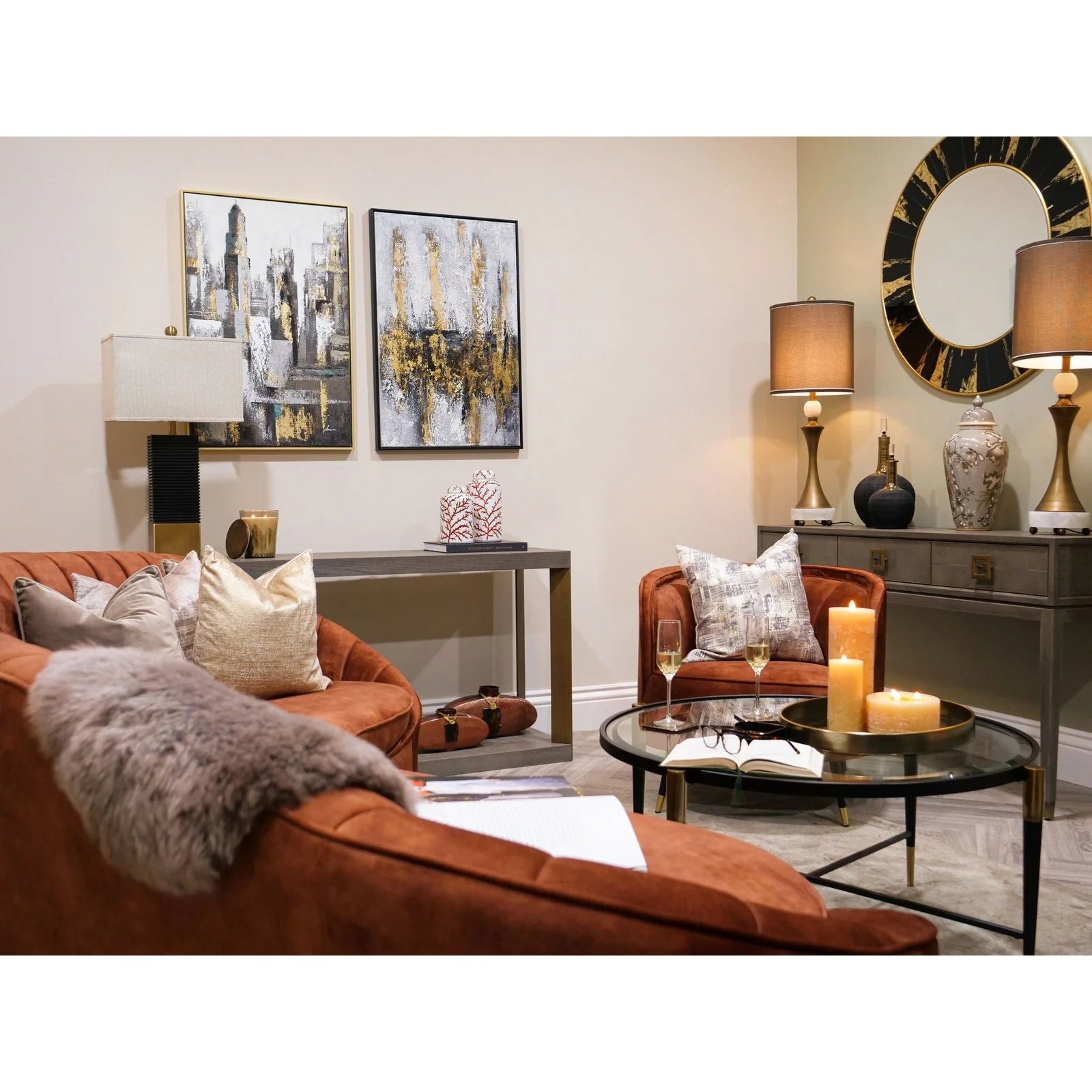 Skyline Wall Art - Gold Finish Frame