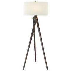 Tripod Floor Lamp- Tudor Brown Stain/ French Waxed Wood