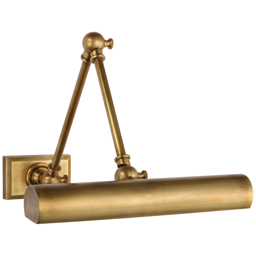 Cabinet Maker 12"/18" Double Library Light- Antique Brass Finish