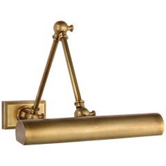 Cabinet Maker 12"/18" Double Library Light- Antique Brass Finish