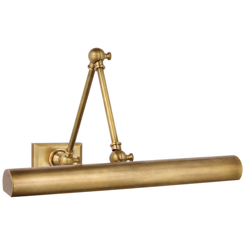 Cabinet Maker 12"/18" Double Library Light- Antique Brass Finish