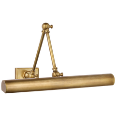 Cabinet Maker 12"/18" Double Library Light- Antique Brass Finish