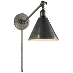 Boston Functional Single Arm Library Light- Brass/ Bronze/ Polished Nickel Finishes