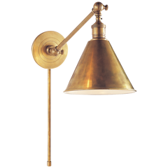Boston Functional Single Arm Library Light- Brass/ Bronze/ Polished Nickel Finishes
