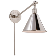 Boston Functional Single Arm Library Light- Brass/ Bronze/ Polished Nickel Finishes
