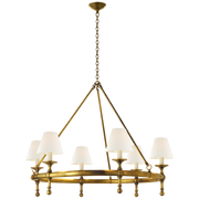 Classic 6Lt Ring Chandelier - Antique Brass/Bronze