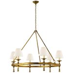 Classic 6Lt Ring Chandelier - Antique Brass/Bronze