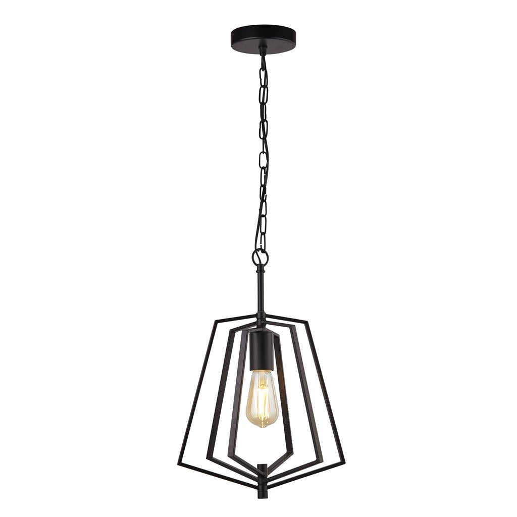 Slinky Ceiling Pendant - Black Metal