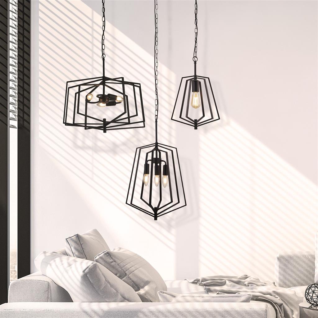 Slinky Ceiling Pendant - Black Metal