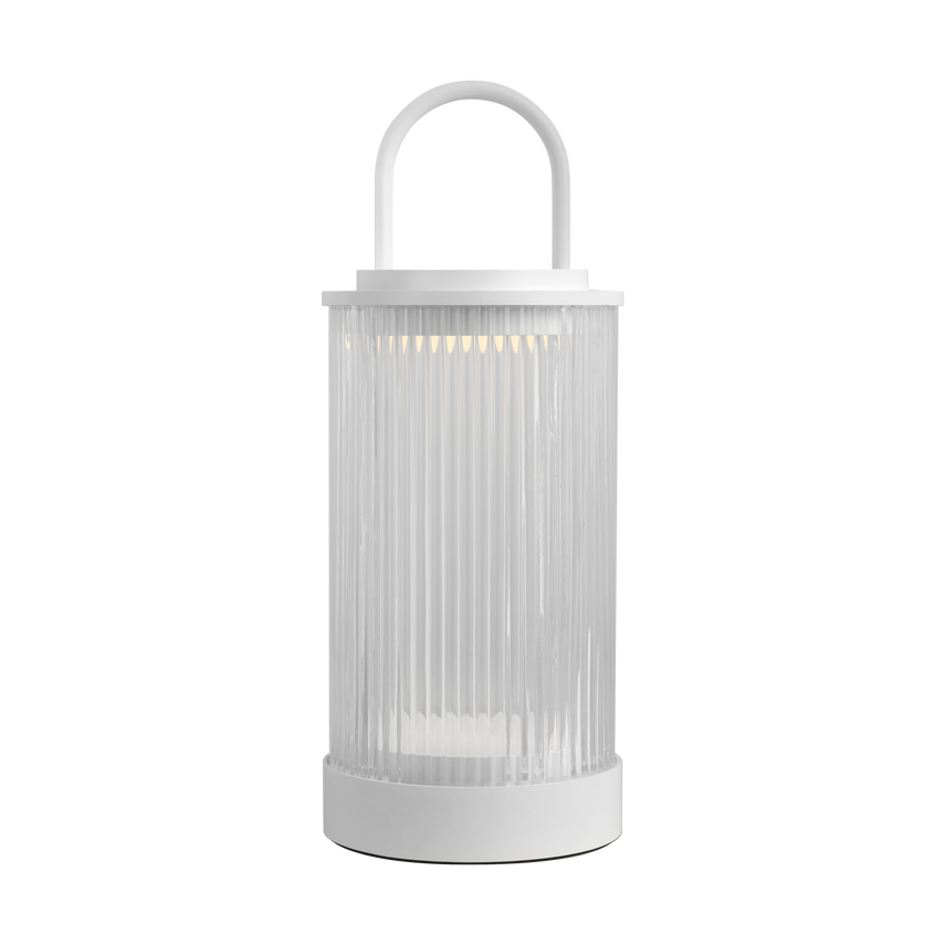 Tawa Accent Rechargeable Table Lamp- Black Brass/ White Finishes