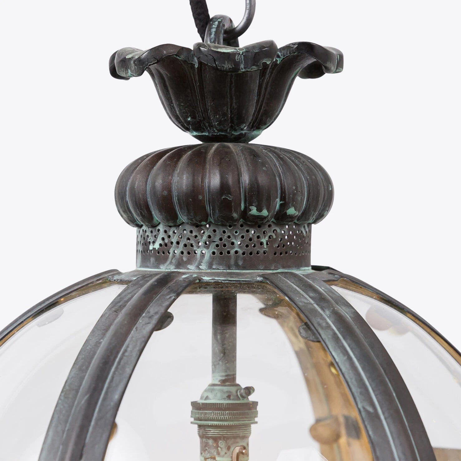 Hampstead Lantern- Verdigris Bronze/ Brass