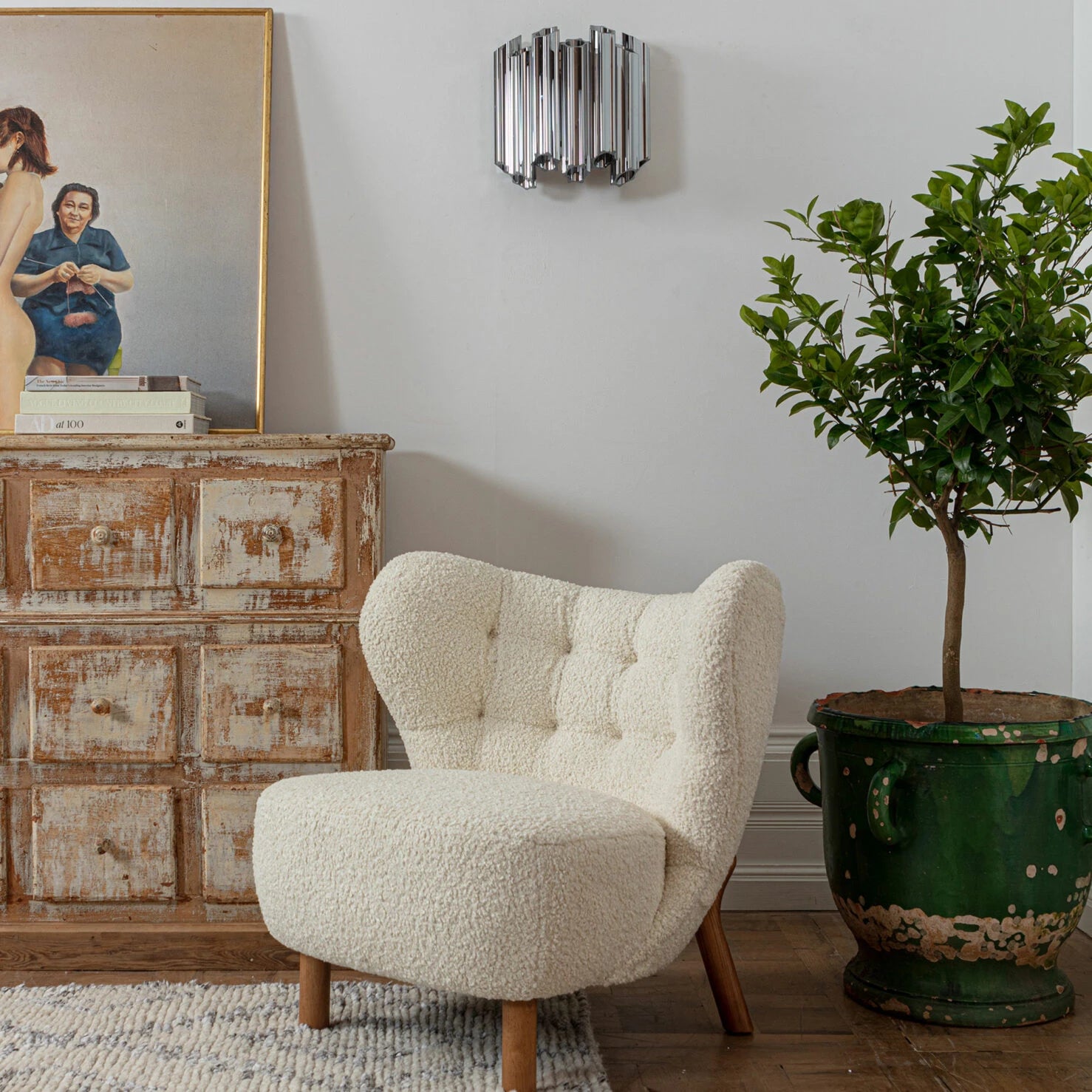 Smoked Mirror Palermo Wall Light