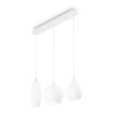 Soft Kitchen Table/Island Lights - White/Smokey Grey Finish - Cusack Lighting
