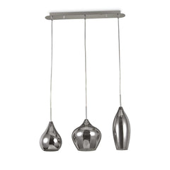 Soft Kitchen Table/Island Lights - White/Smokey Grey Finish - Cusack Lighting