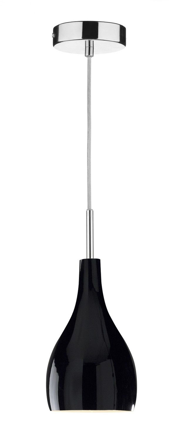 Soho 1 Light Pendant - Red/White/Black Finish