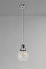 Soiree 15cm Pendant 1 Light E27 IP65 Exterior Titanium Silver/Polished Chrome