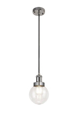 Soiree 15cm Pendant 1 Light E27 IP65 Exterior Titanium Silver/Polished Chrome