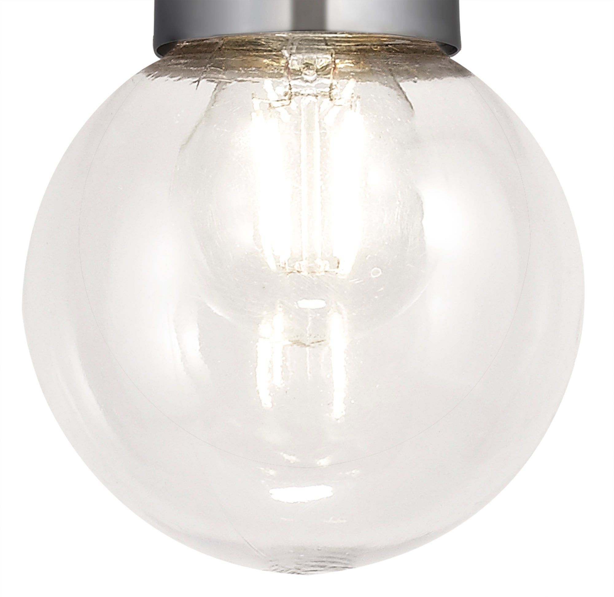Soiree 15cm Pendant 1 Light E27 IP65 Exterior Titanium Silver/Polished Chrome