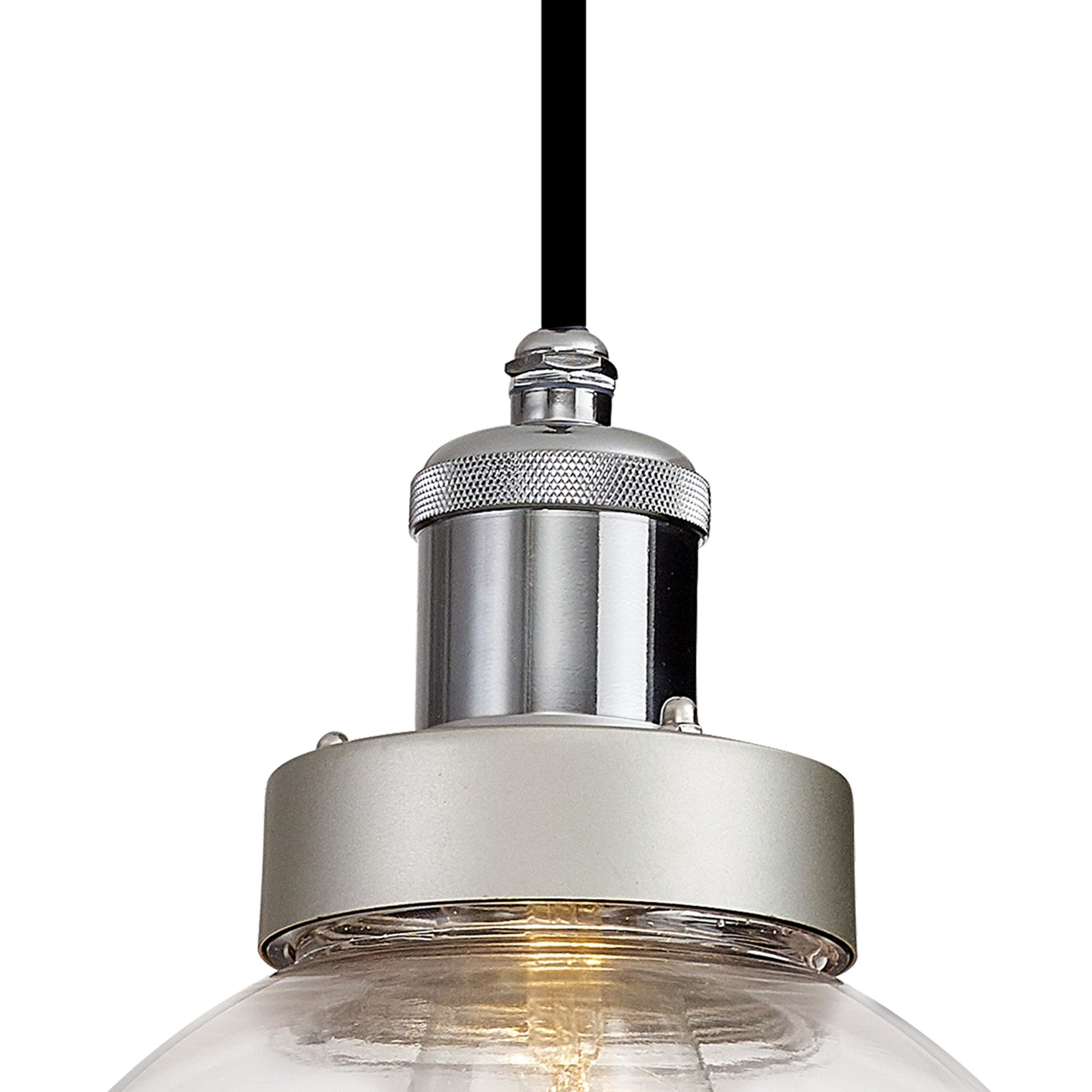 Soiree Outdoor Pendant IP65 - Titanium Silver & Polished Chrome Finish