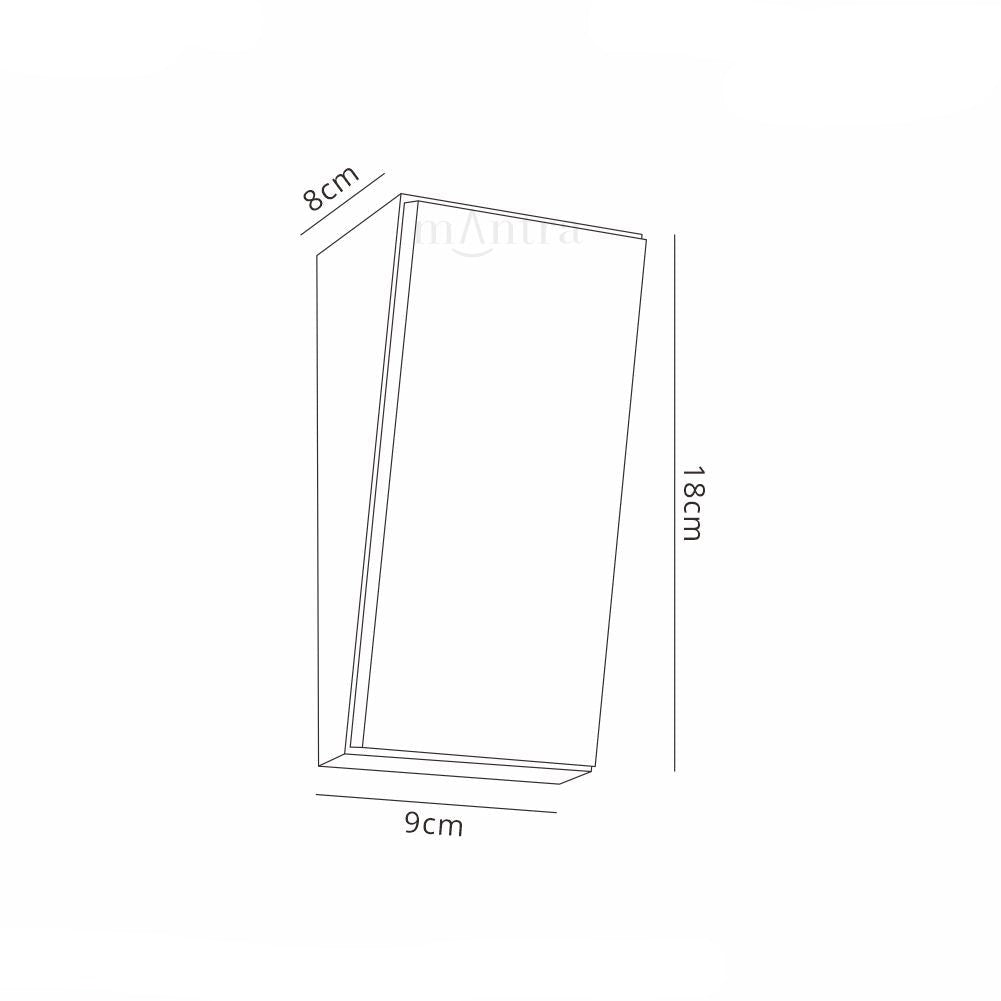 Solden Horizontal Wall Lamp,Small/Medium 9W LED, 3000K, 773lm, IP65, White/Dark Grey , 3yrs Warranty