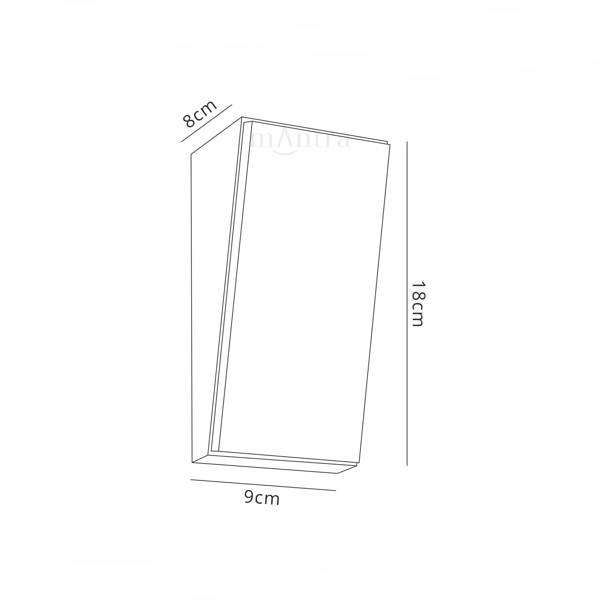Solden Horizontal Wall Lamp,Small/Medium 9W LED, 3000K, 773lm, IP65, White/Dark Grey , 3yrs Warranty