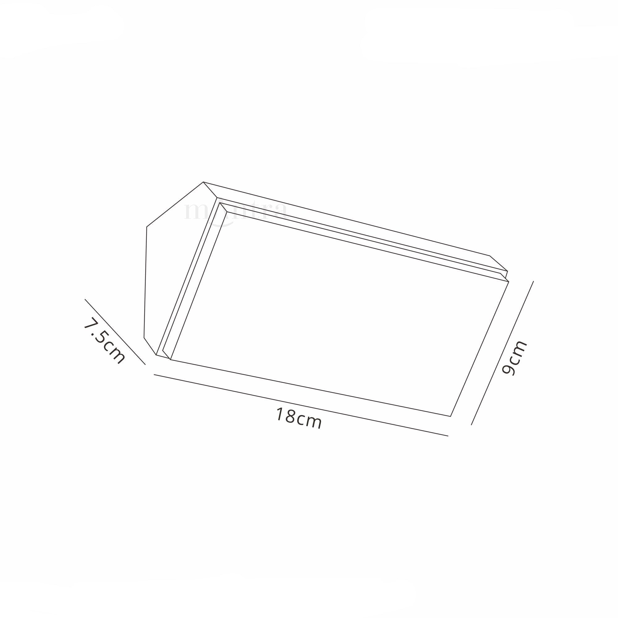 Solden Horizontal Wall Lamp,Small/Medium 9W LED, 3000K, 773lm, IP65, White/Dark Grey , 3yrs Warranty