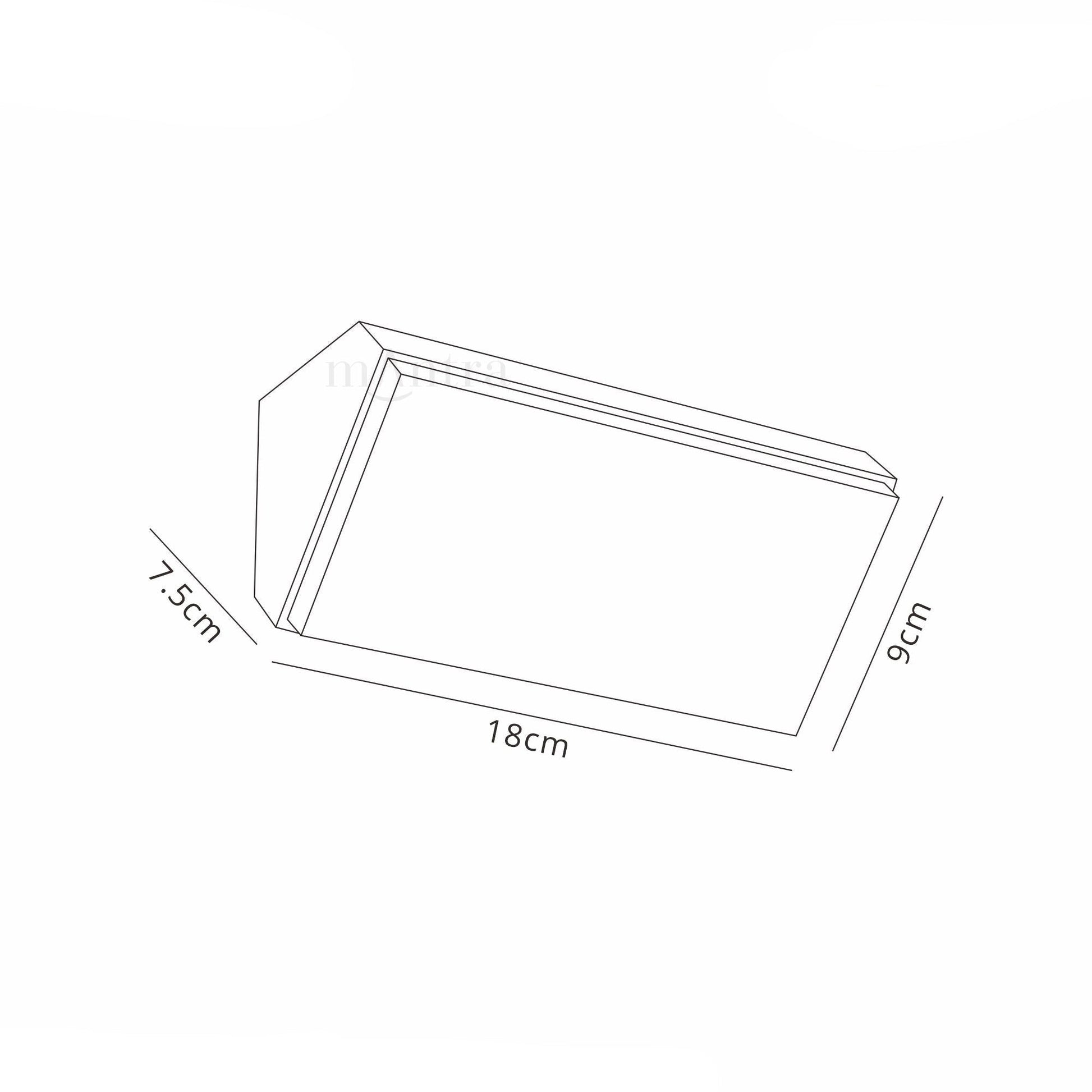Solden Horizontal Wall Lamp,Small/Medium 9W LED, 3000K, 773lm, IP65, White/Dark Grey , 3yrs Warranty