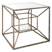 Solomon Lamp Table - Gold and Black Finish