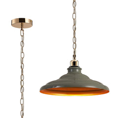 Sidley  1 Light Knurled Chain Pendant- Various Colours