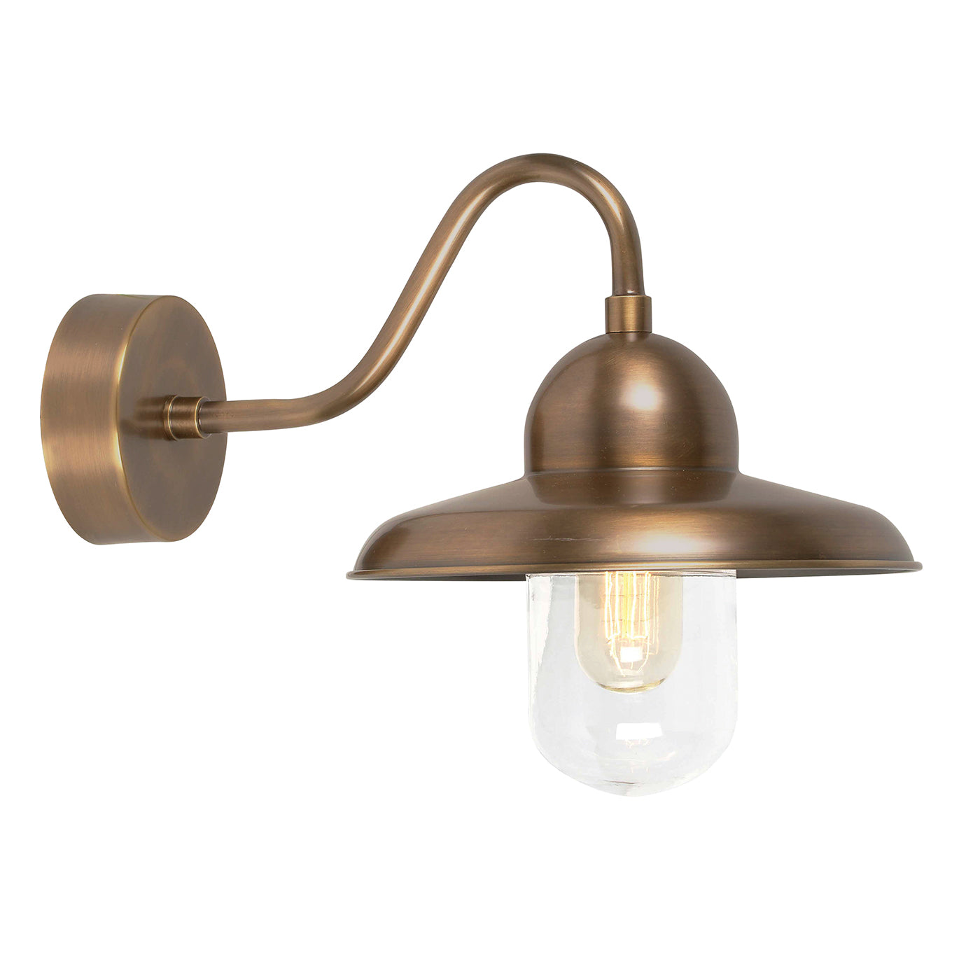 Somerton Wall Lantern – Aged Brass Finish