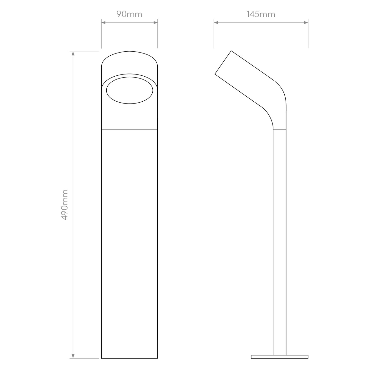Soprano Bollard Black-Finish