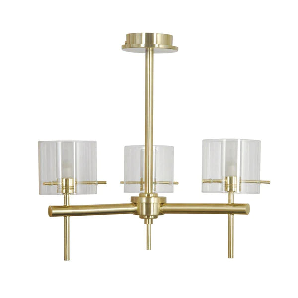 Gene 3lt Cylinder Chrome/Satin Brass Finish