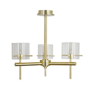 Gene 3lt Cylinder Chrome/Satin Brass Finish